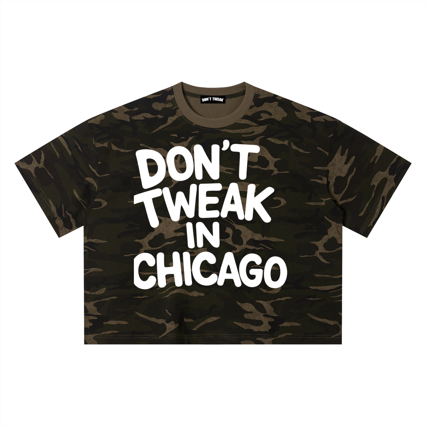 “IN CHICAGO” Camo Boxy T-Shirt